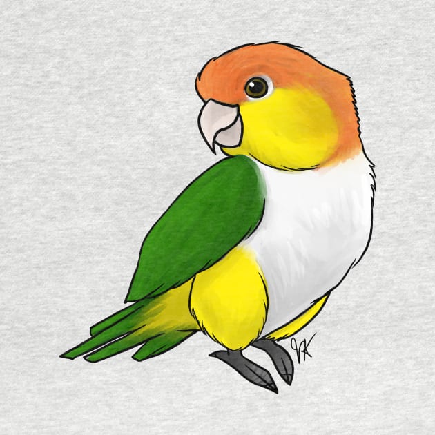 Bird - Caique - Black Legged by Jen's Dogs Custom Gifts and Designs